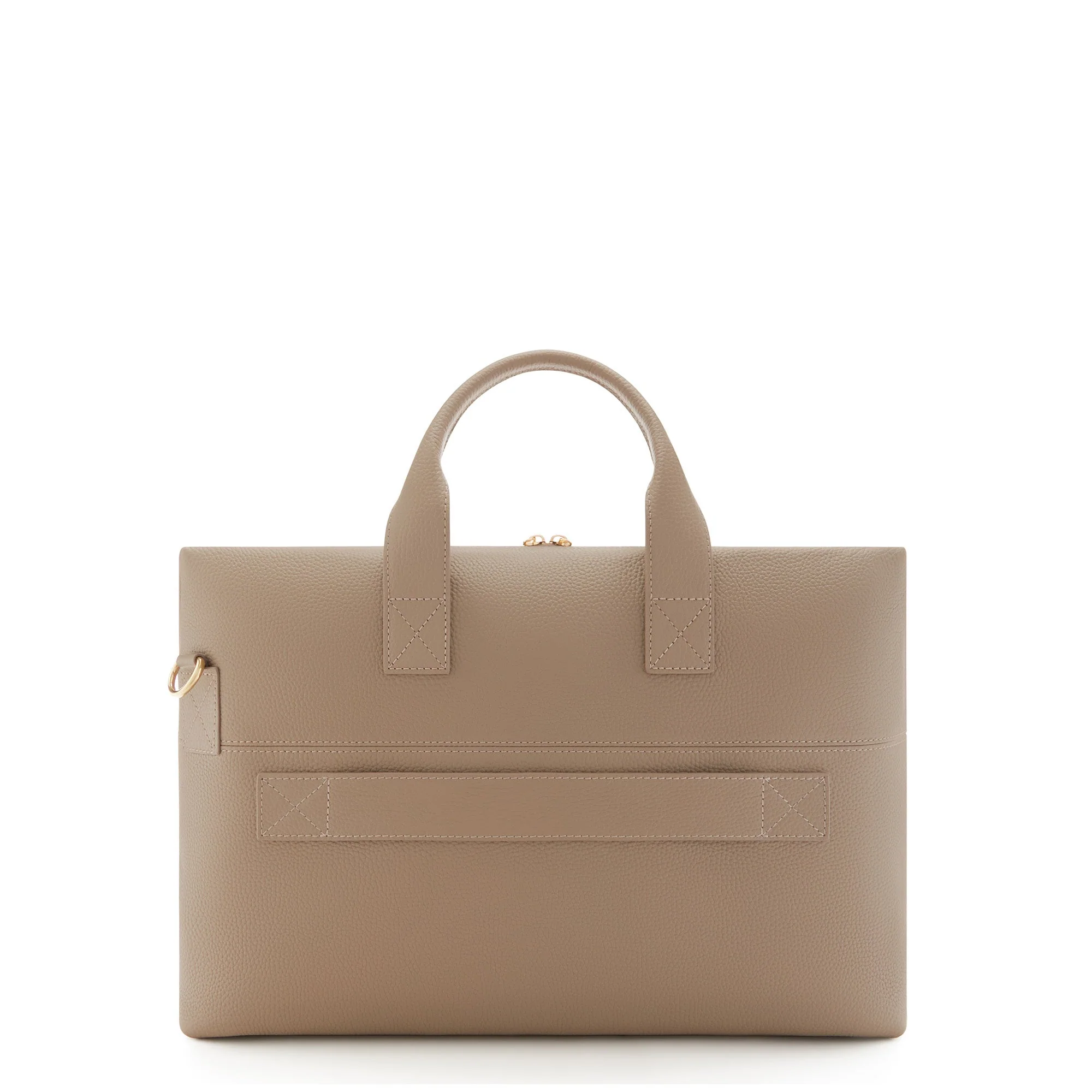 Cadeau d'Isabel taupe calfskin leather handbag and wallet set - Image 6