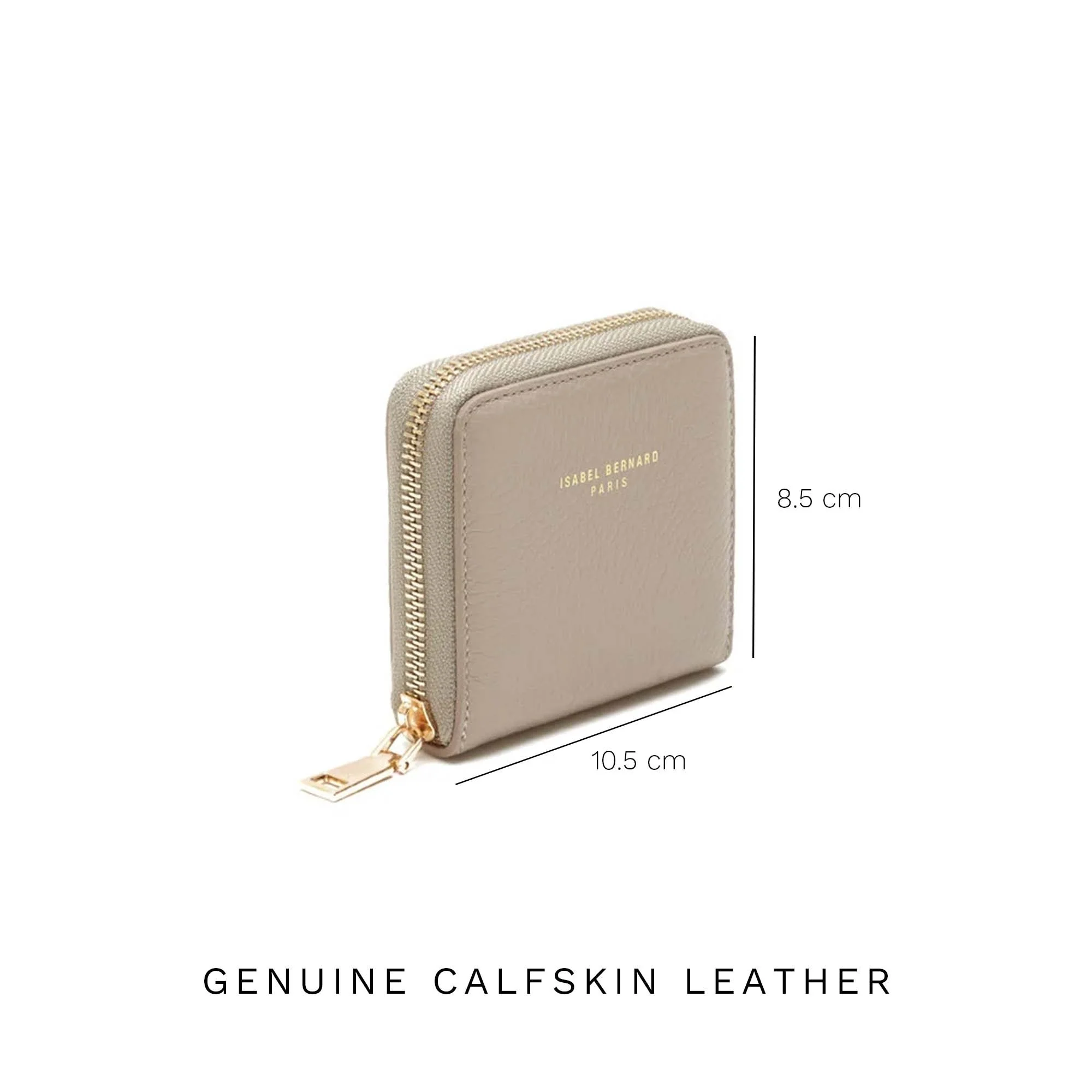 Cadeau d'Isabel taupe calfskin leather handbag and wallet set - Image 14