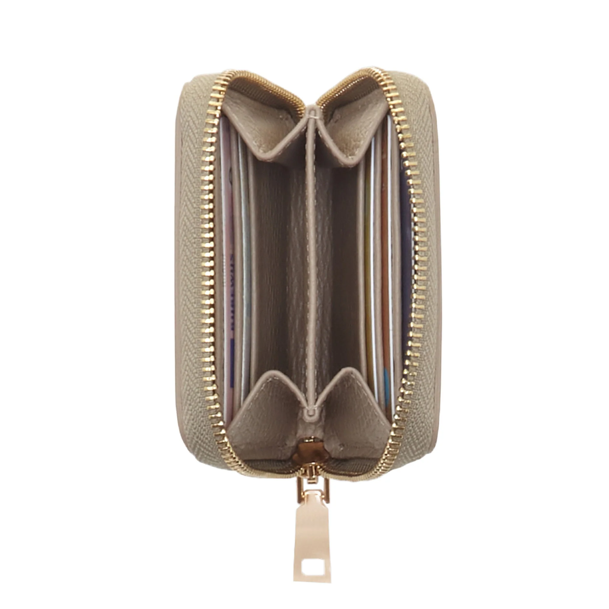 Cadeau d'Isabel taupe calfskin leather handbag and wallet set - Image 15