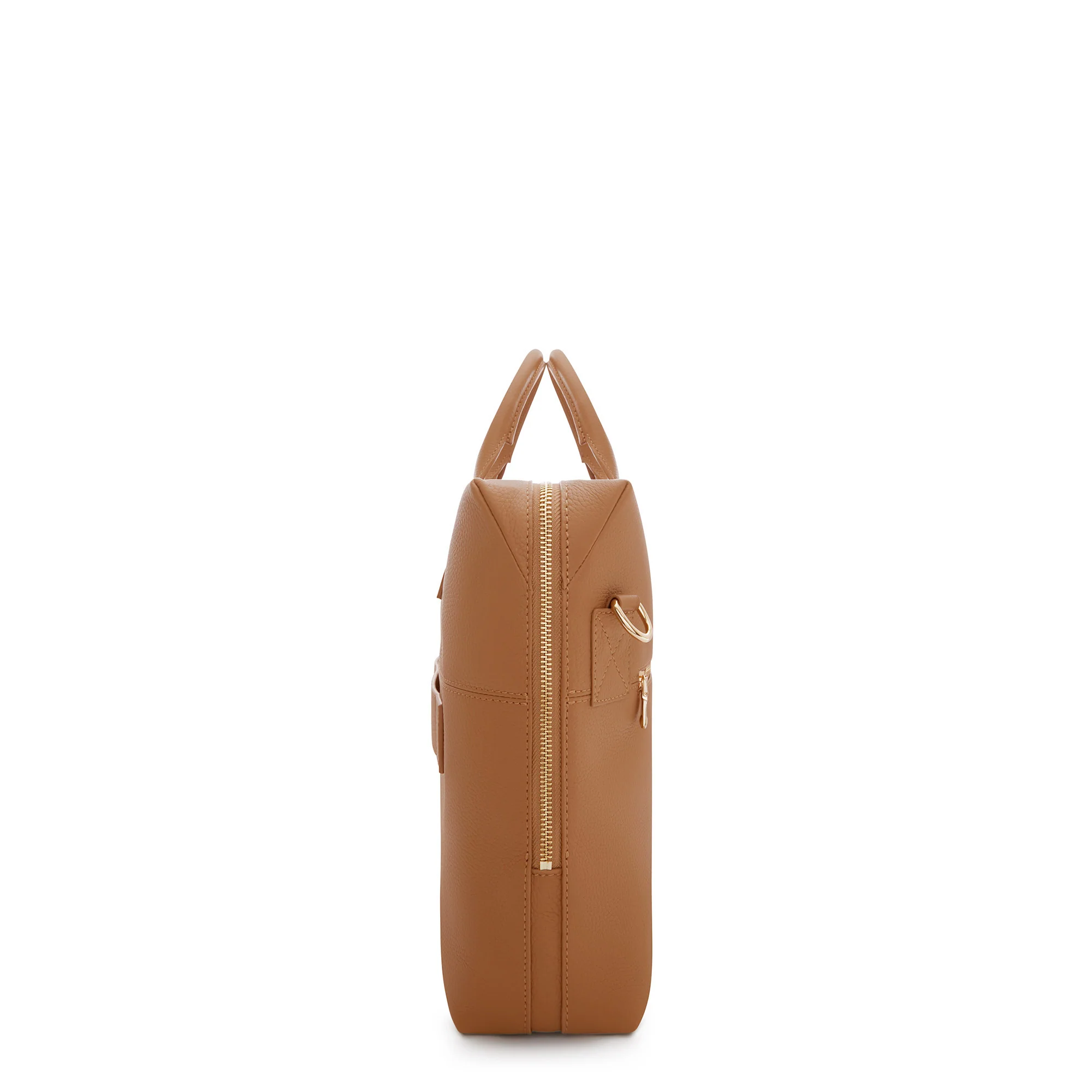 Honoré Anique camel calfskin leather handbag with 16.4 inch laptop pocket - Image 4