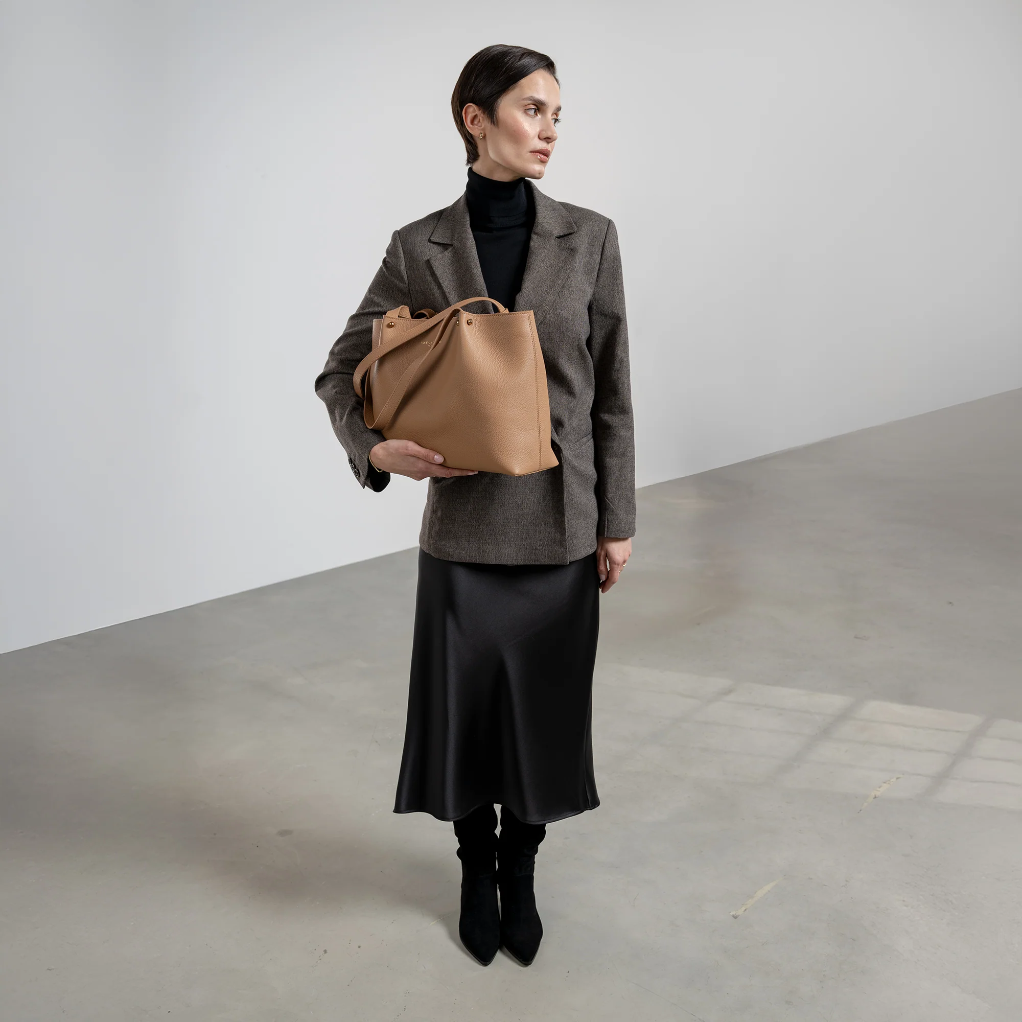 Honoré Nata camel leather shopper calfskin leather - Image 3