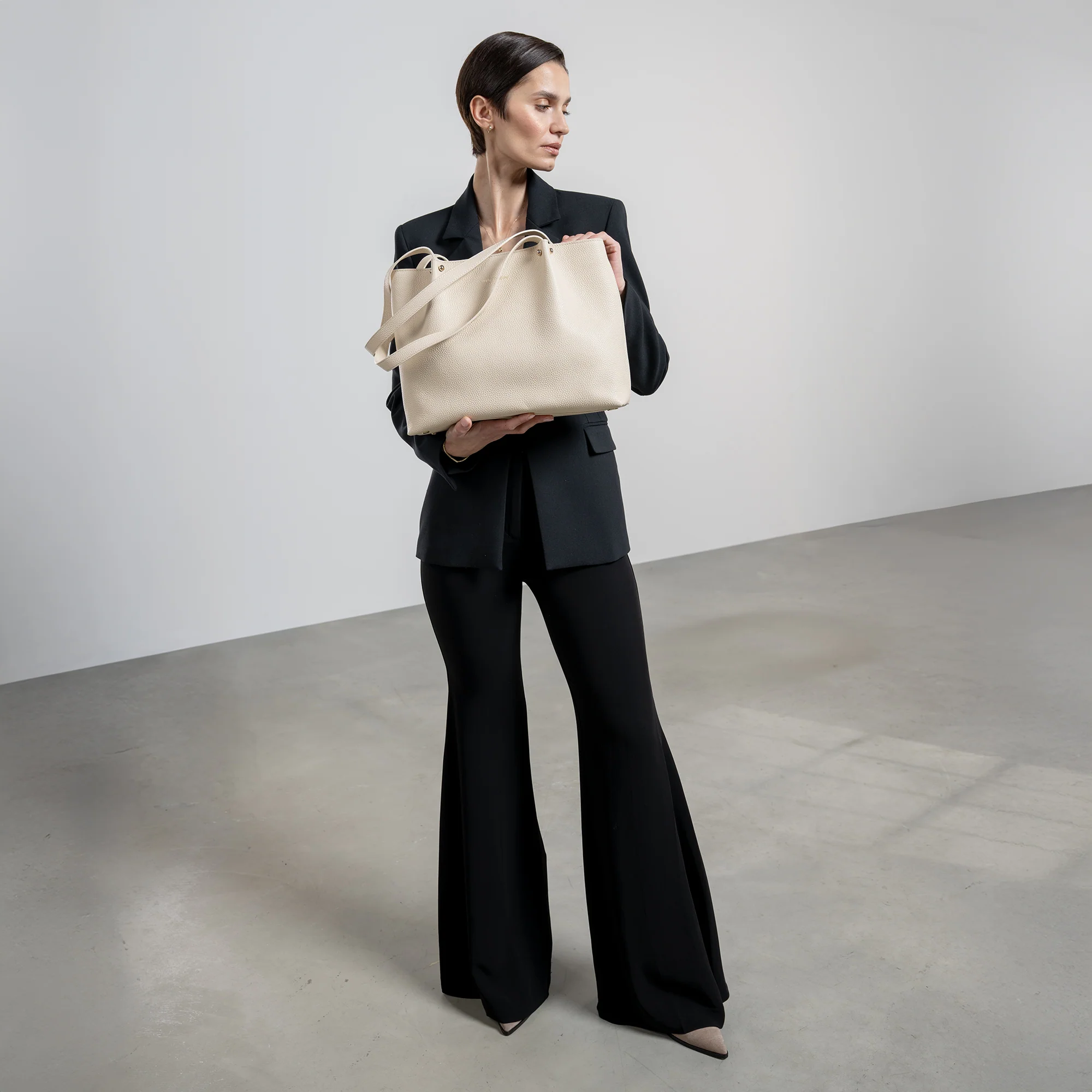 Honoré Nata cream leather shopper calfskin leather - Image 3