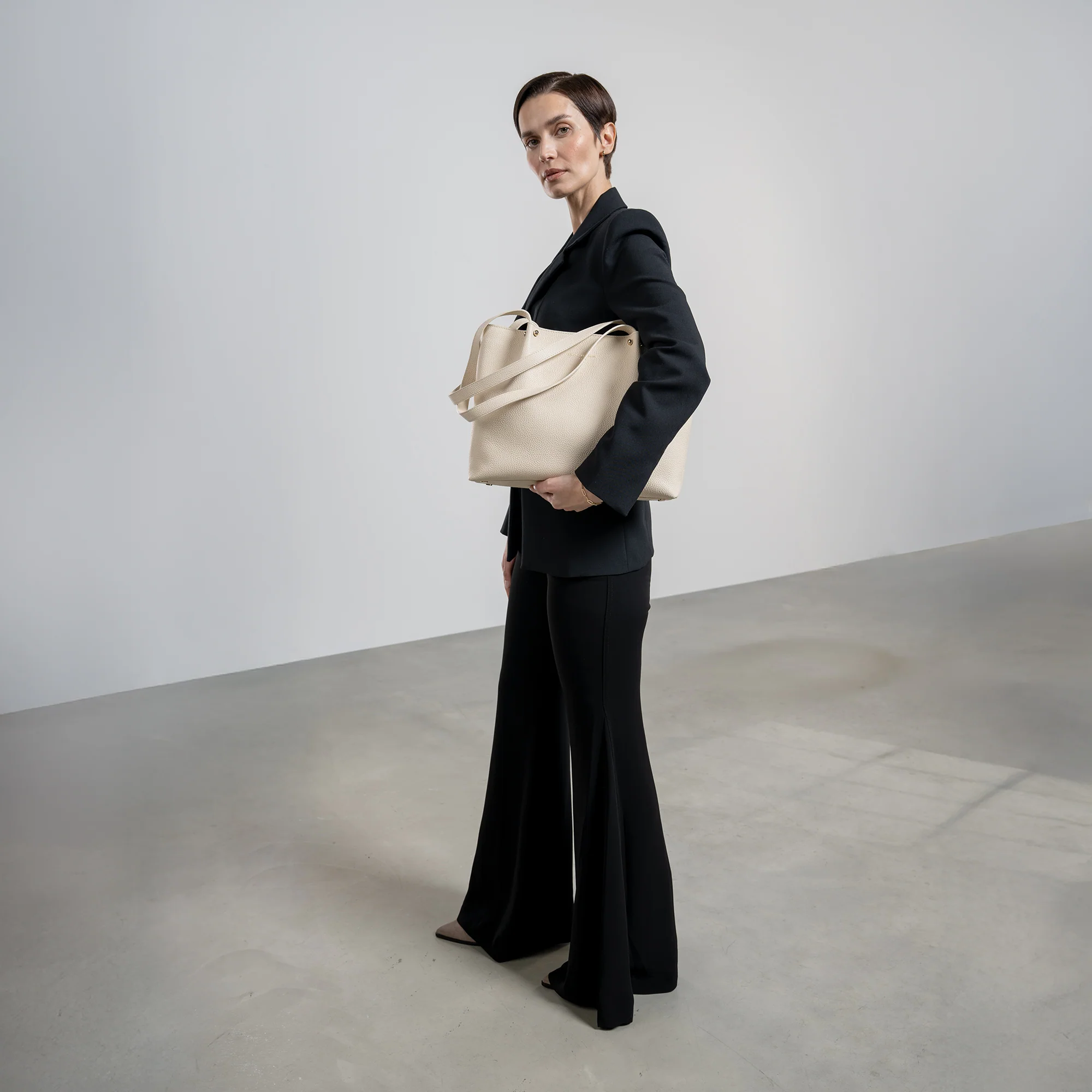 Honoré Nata cream leather shopper calfskin leather - Image 4