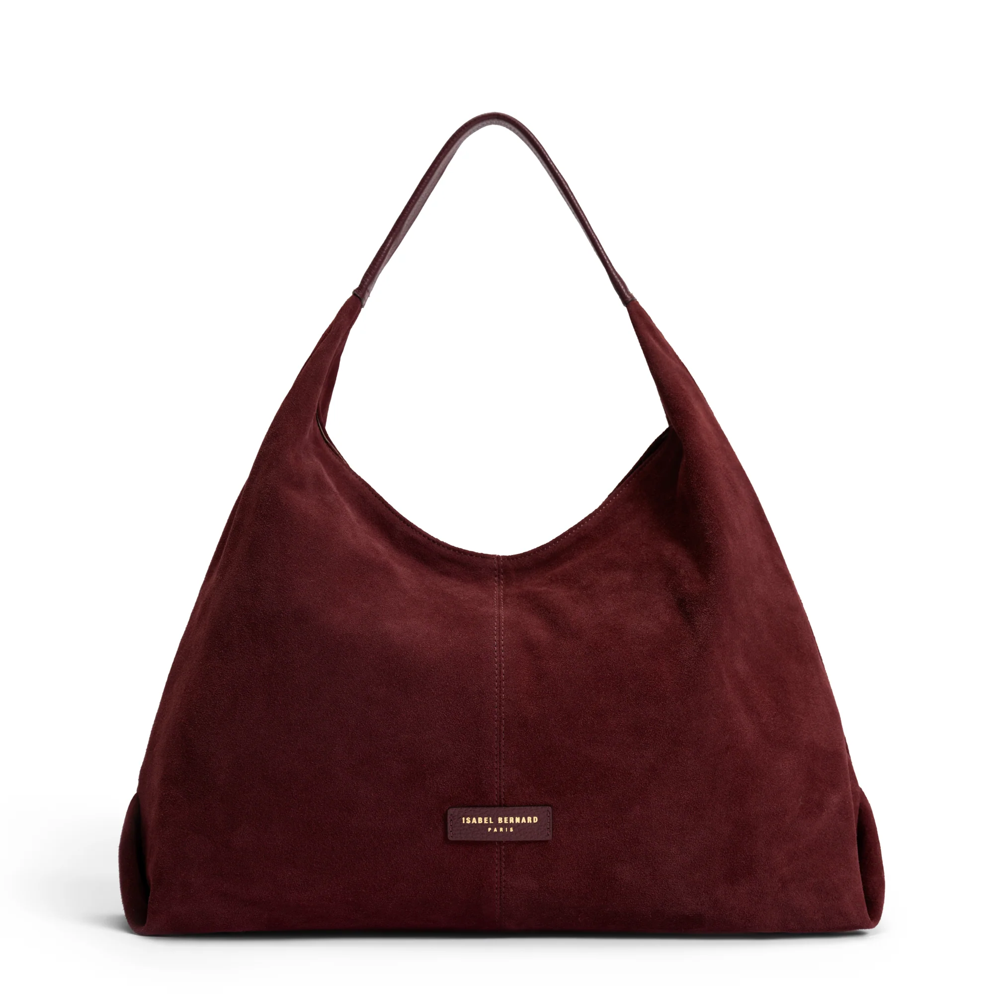 Honoré Grace bordeaux red suede shoulder bag
