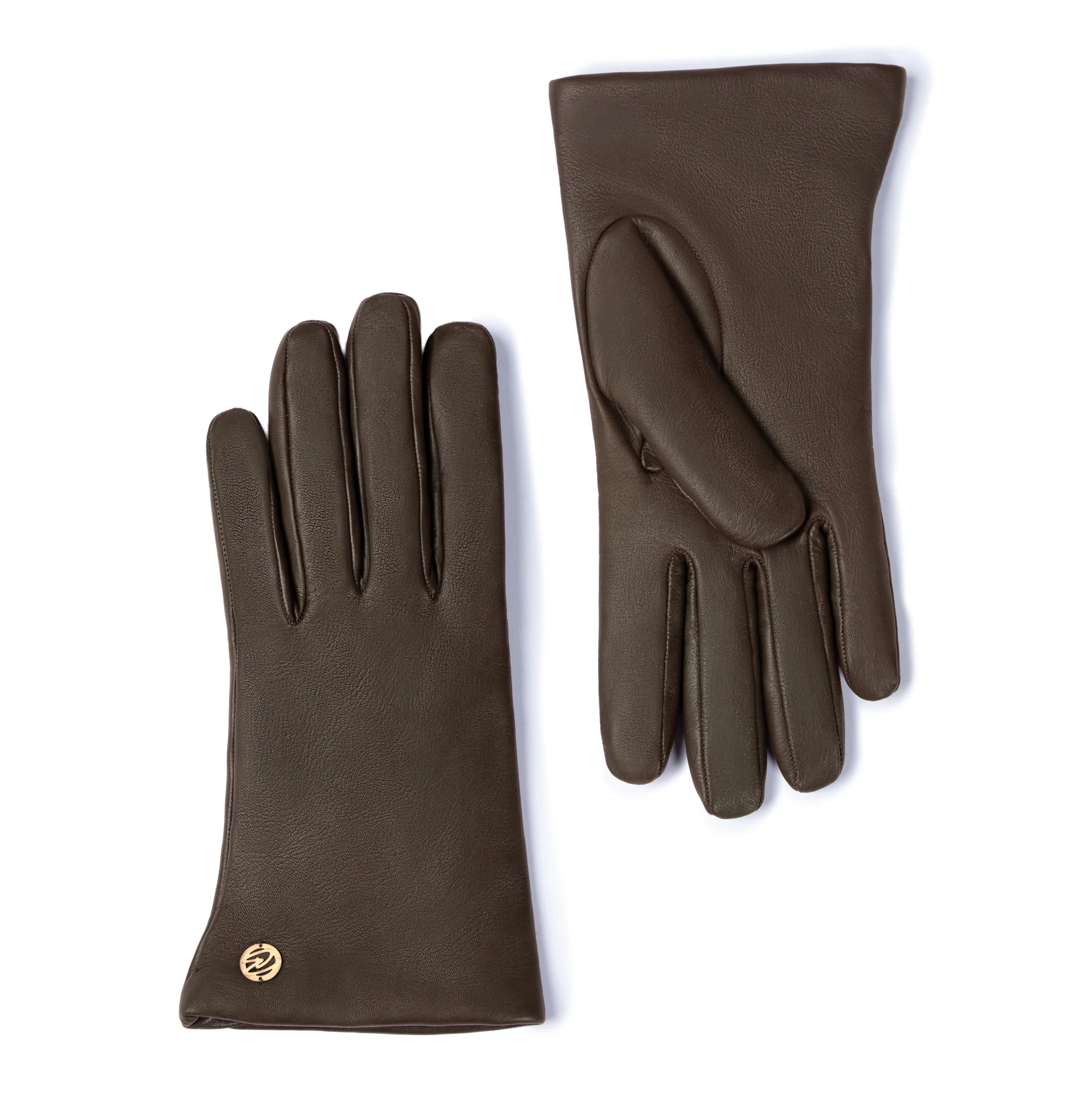 Honoré Eleanor dark brown goatskin leather gloves