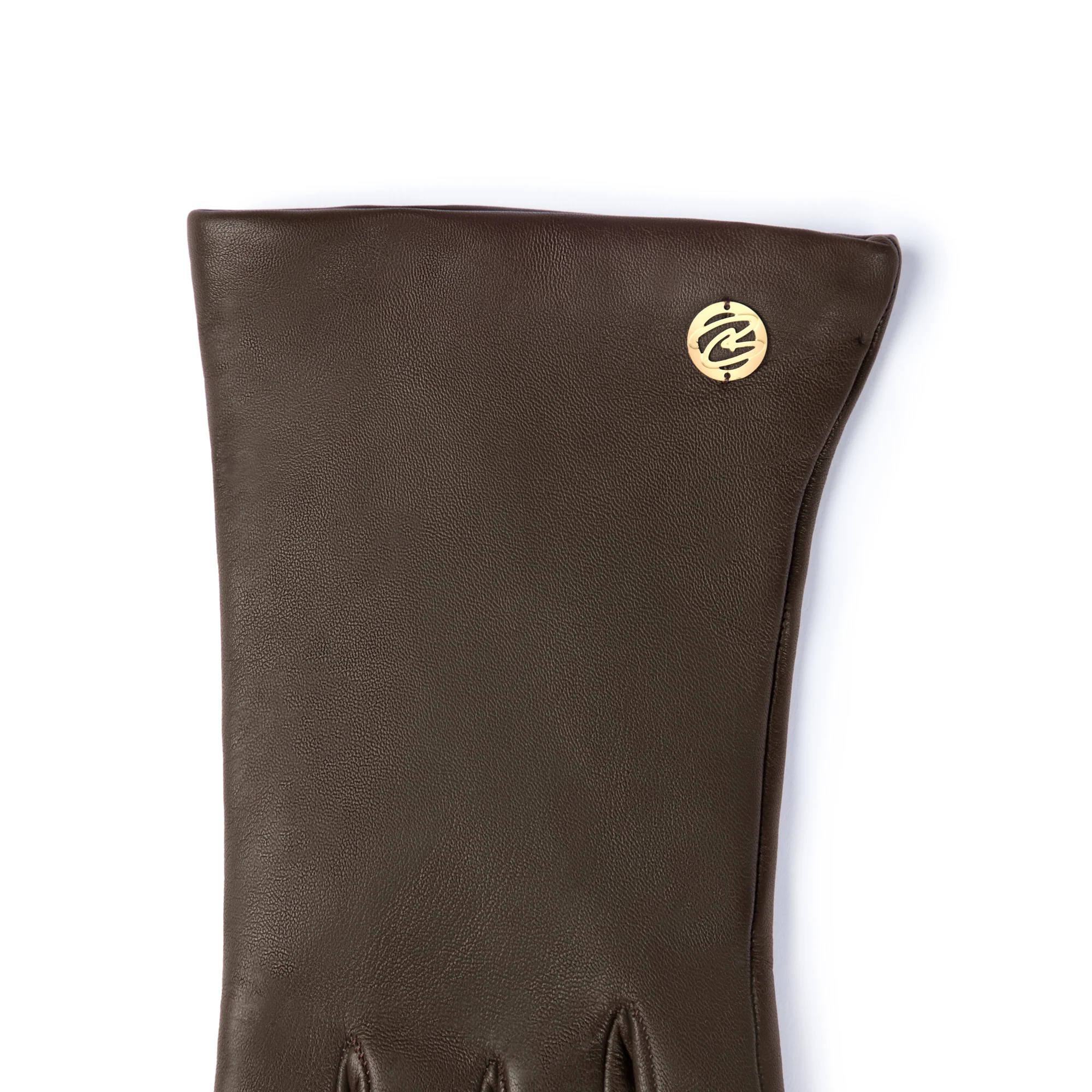 Honoré Eleanor dark brown goatskin leather gloves - Image 6