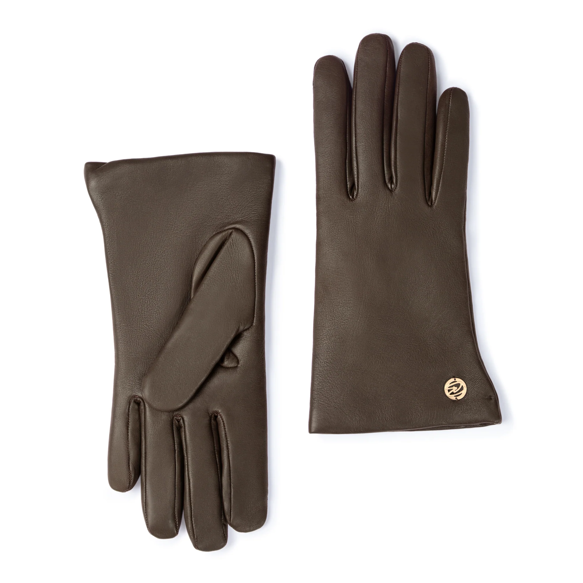 Honoré Eleanor dark brown goatskin leather gloves - Image 7