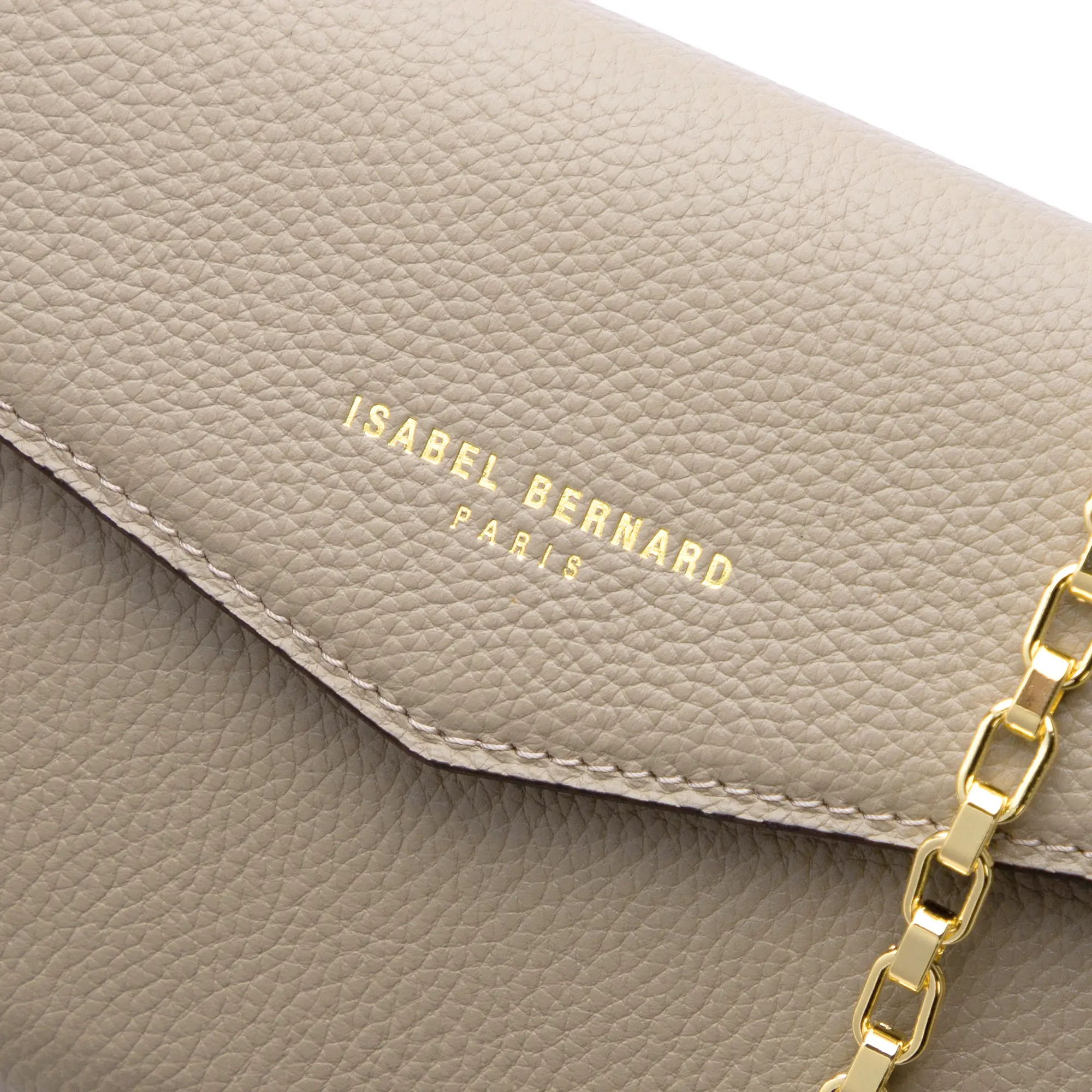 Honoré Lina Beige Clutch With Detachable Shoulder Chain - Image 5