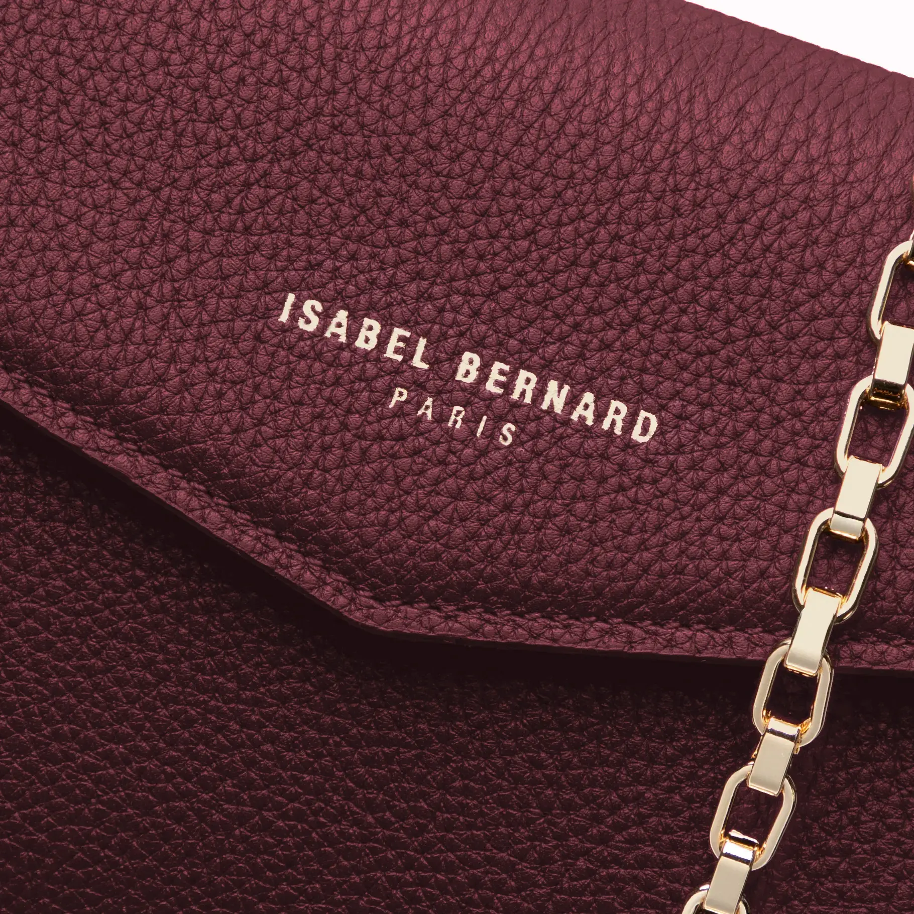 Honoré Lina Bordeaux Red Clutch With Detachable Shoulder Chain - Image 5