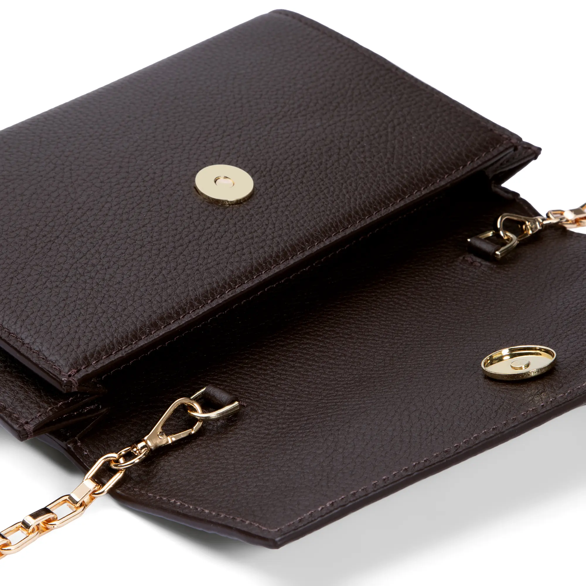 Honoré Lina Dark Brown Clutch With Detachable Shoulder Chain - Image 4