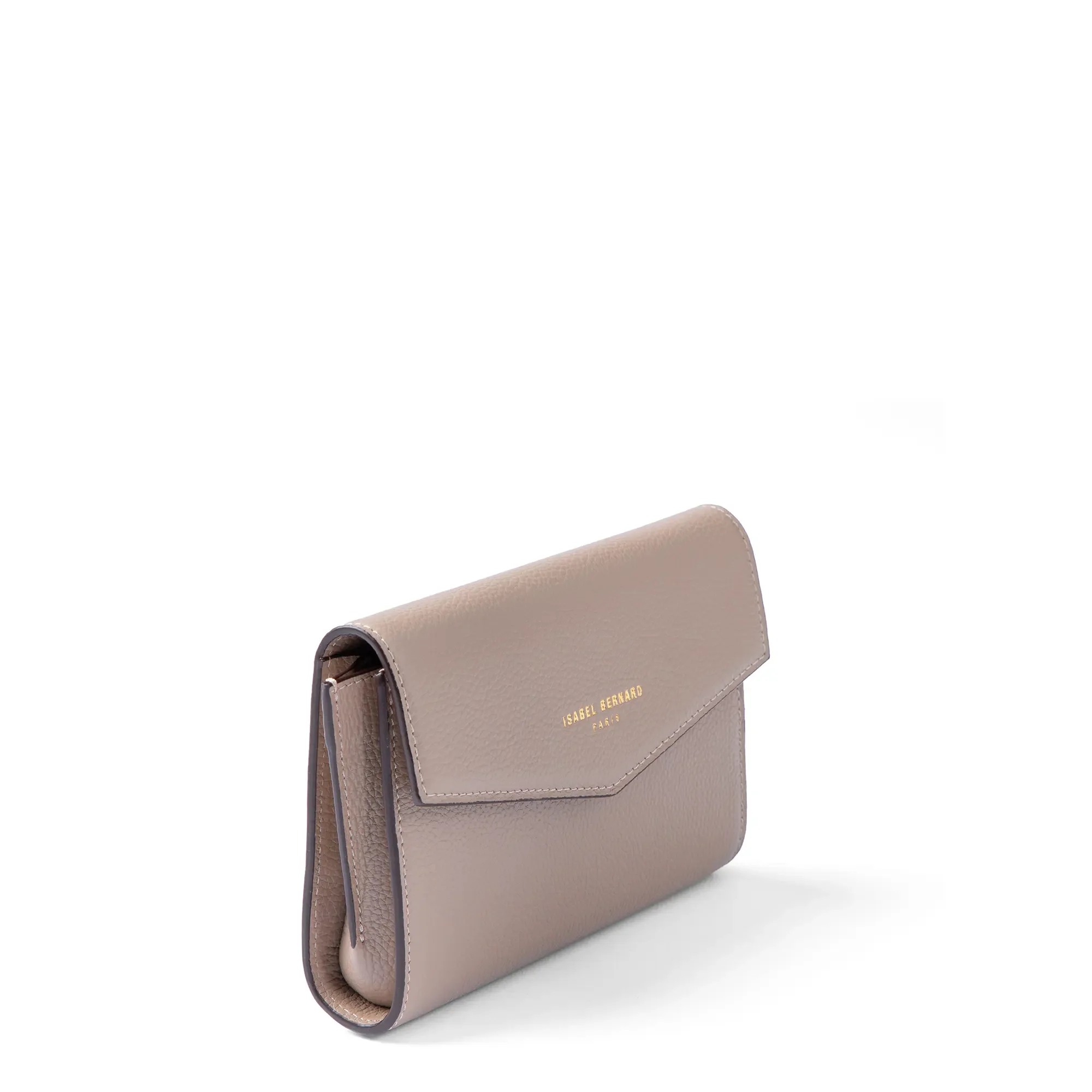 Honoré Lina Taupe Clutch With Detachable Shoulder Chain - Image 8