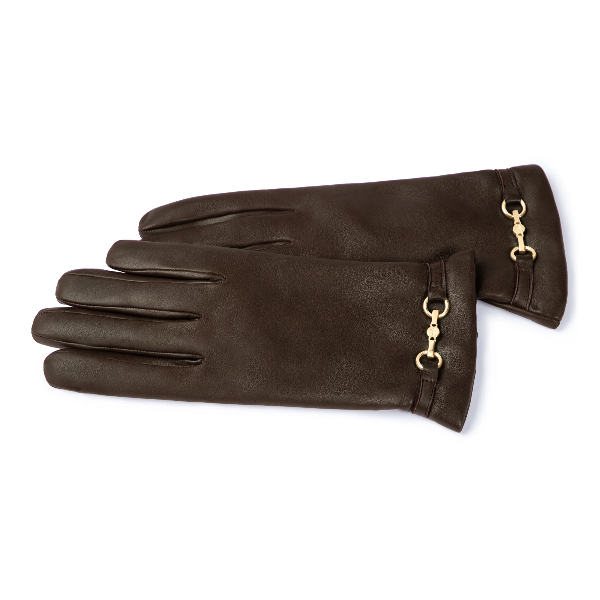 Honoré Marcelia dark brown goatskin leather gloves - Image 5