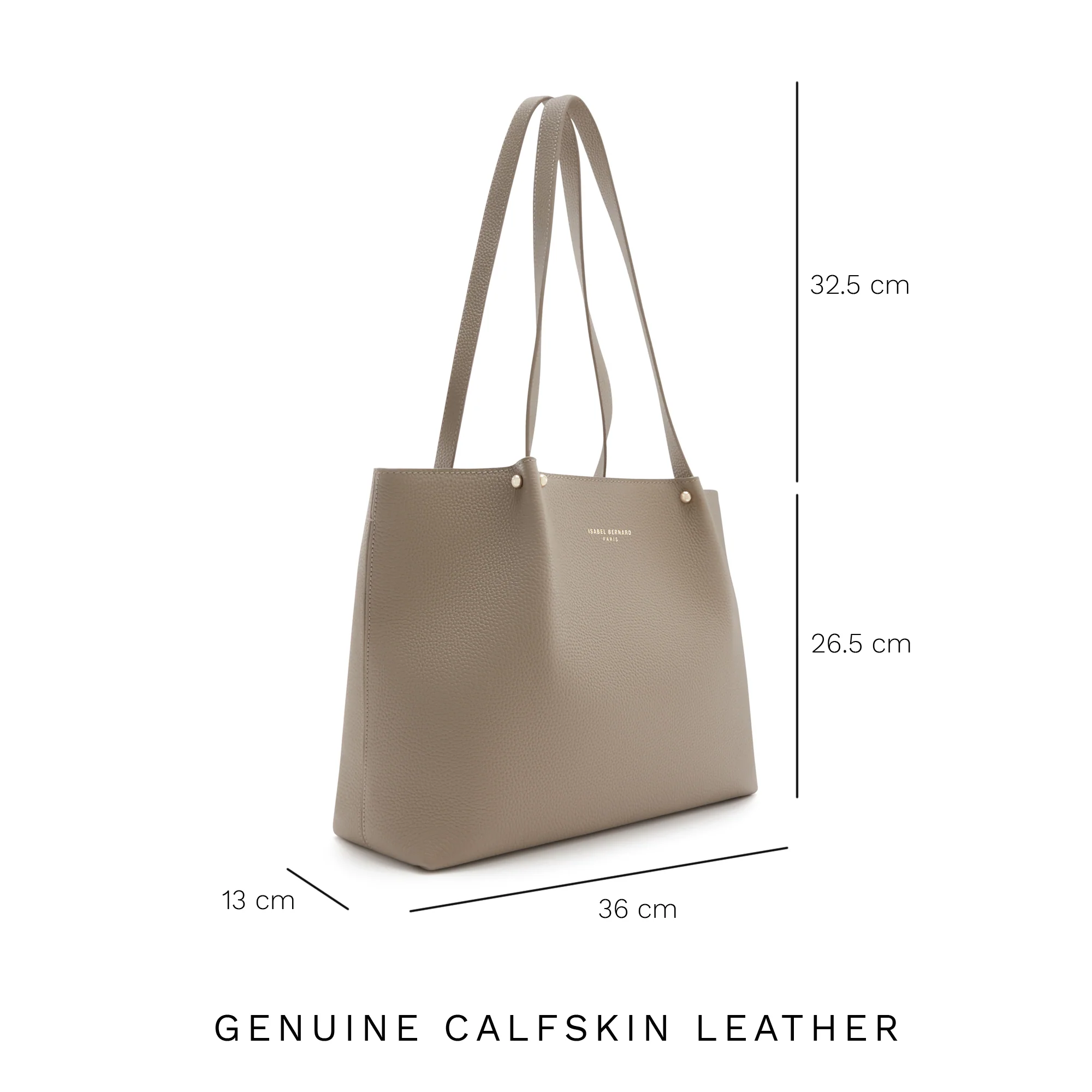 Honoré Nata taupe leather shopper calfskin leather - Image 11